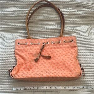 Dooney & Bourke Peach and Tan Shoulder Bag